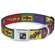 Dog Bone Seatbelt Buckle Collar - Sound Effect Blocks Multi Color