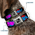 Load image into Gallery viewer, Dog Bone Seatbelt Buckle Collar - Sound Effects Black/Multi Color
