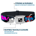Load image into Gallery viewer, Dog Bone Seatbelt Buckle Collar - Sound Effects Black/Multi Color
