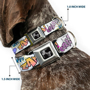 Dog Bone Seatbelt Buckle Collar - Sound Effects White/Pastel