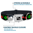 Load image into Gallery viewer, Dog Bone Seatbelt Buckle Collar - Sugar Skull w/Roses & Heart
