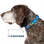 Dog Bone Seatbelt Buckle Collar - Sailboats Blue