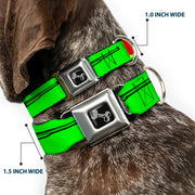 Buckle-Down Seatbelt Buckle Dog Collar - Shotgun & Shells Green