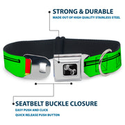 Buckle-Down Seatbelt Buckle Dog Collar - Shotgun & Shells Green