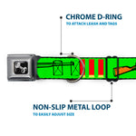 Buckle-Down Seatbelt Buckle Dog Collar - Shotgun & Shells Green