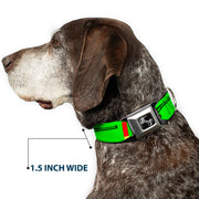 Buckle-Down Seatbelt Buckle Dog Collar - Shotgun & Shells Green