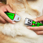 Buckle-Down Seatbelt Buckle Dog Collar - Shotgun & Shells Green
