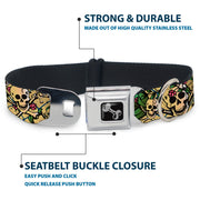 Dog Bone Seatbelt Buckle Collar - Trust No One Tan