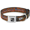 Load image into Gallery viewer, Dog Bone Seatbelt Buckle Collar - Truth and Justice Orange
