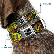 Dog Bone Seatbelt Buckle Collar - Truth and Justice Yellow
