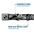 Load image into Gallery viewer, Dog Bone Seatbelt Buckle Collar - Truth and Justice Black/White
