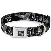 Dog Bone Seatbelt Buckle Collar - Truth and Justice Black/White