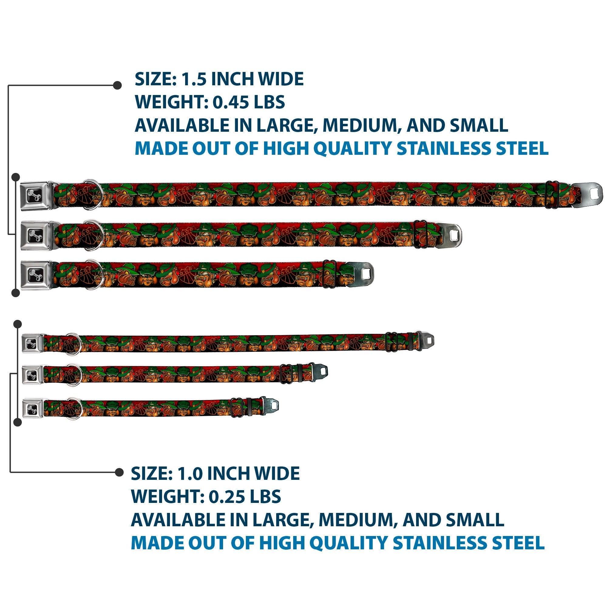 Dog Bone Seatbelt Buckle Collar - TJ-Bulldog