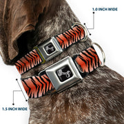 Dog Bone Seatbelt Buckle Collar - Tiger