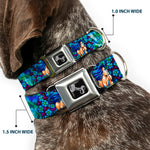 Dog Bone Seatbelt Buckle Collar - TJ-Blue Hair