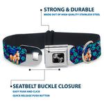 Dog Bone Seatbelt Buckle Collar - TJ-Blue Hair