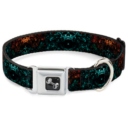 Dog Bone Seatbelt Buckle Collar - TJ-Ornament Skull