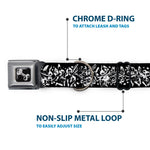 Dog Bone Seatbelt Buckle Collar - TJ-Fairies Black/White