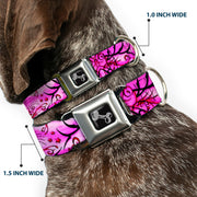 Dog Bone Seatbelt Buckle Collar - TJ-Fairy Pink Swirl