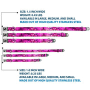 Dog Bone Seatbelt Buckle Collar - TJ-Fairy Pink Swirl