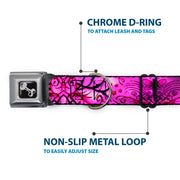 Dog Bone Seatbelt Buckle Collar - TJ-Fairy Pink Swirl