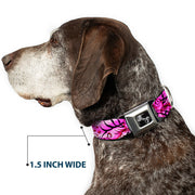 Dog Bone Seatbelt Buckle Collar - TJ-Fairy Pink Swirl