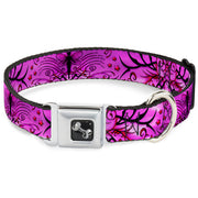 Dog Bone Seatbelt Buckle Collar - TJ-Fairy Pink Swirl