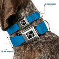 Load image into Gallery viewer, Dog Bone Seatbelt Buckle Collar - Turquoise
