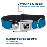 Dog Bone Seatbelt Buckle Collar - Turquoise