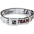 Load image into Gallery viewer, Dog Bone Seatbelt Buckle Collar - Team Vampire
