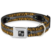 Dog Bone Seatbelt Buckle Collar - Tiger Eyes