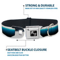 Load image into Gallery viewer, Dog Bone Seatbelt Buckle Collar - Transitioning Dots White/Blue/Black
