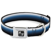 Dog Bone Seatbelt Buckle Collar - Transitioning Dots White/Blue/Black