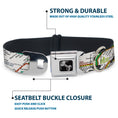 Load image into Gallery viewer, Dog Bone Seatbelt Buckle Collar - Tokyo Subway
