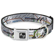 Dog Bone Seatbelt Buckle Collar - Tokyo Subway