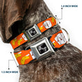 Load image into Gallery viewer, Dog Bone Seatbelt Buckle Collar - Take Out/Fortune Cookies Orange
