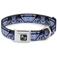 Load image into Gallery viewer, Dog Bone Seatbelt Buckle Collar - Tie Dye Purple/Blue
