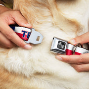 Dog Bone Seatbelt Buckle Collar - Texas Flag/TEXAS