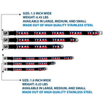 Dog Bone Seatbelt Buckle Collar - TEXAS w/Star Black/White/Blue/Red