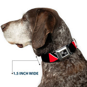 Dog Bone Seatbelt Buckle Collar - Trinidad & Tobago Flags/Black Block