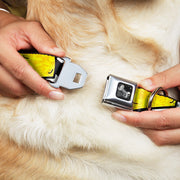 Dog Bone Seatbelt Buckle Collar - Taco/Chevron Black/White