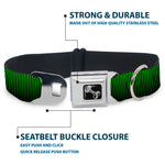Dog Bone Seatbelt Buckle Collar - Vertical Stripes Transition Black/Yellow
