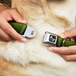 Dog Bone Seatbelt Buckle Collar - Vertical Stripes Transition Black/Yellow