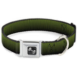 Dog Bone Seatbelt Buckle Collar - Vertical Stripes Transition Black/Yellow