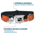 Load image into Gallery viewer, Dog Bone Seatbelt Buckle Collar - Vintage US Flag Repeat
