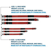 Dog Bone Seatbelt Buckle Collar - Vintage US Flag Stretch