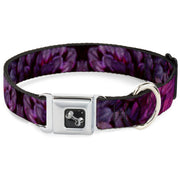 Dog Bone Seatbelt Buckle Collar - Vivid Floral Collage Pinks