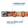 Load image into Gallery viewer, Dog Bone Seatbelt Buckle Collar - Vivid Floral Collage Orange-Pinks
