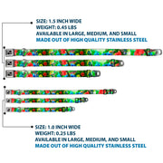 Dog Bone Seatbelt Buckle Collar - Vivid Hummingbird Garden