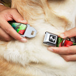 Dog Bone Seatbelt Buckle Collar - Vivid Hummingbird Garden